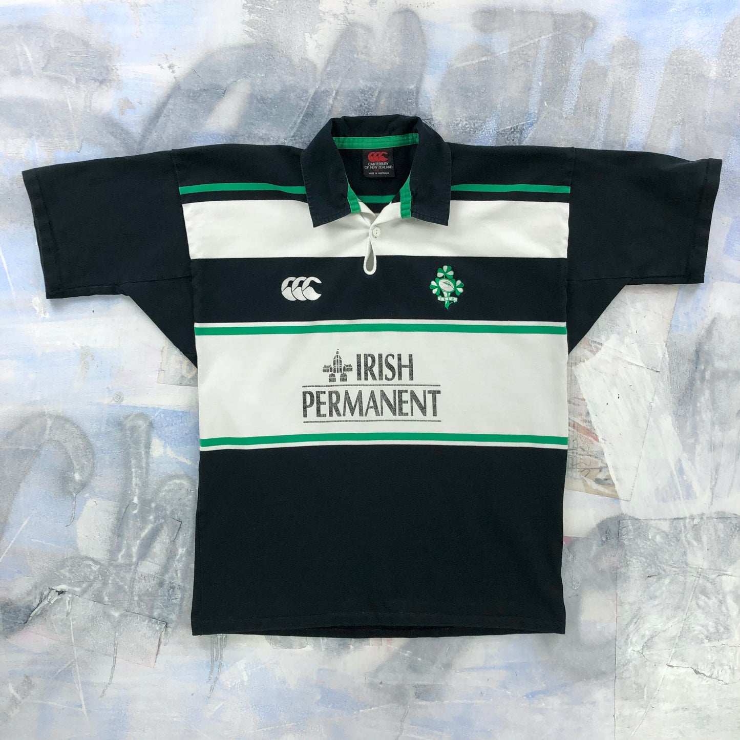 Vintage Ireland Rugby Polo Shirt L