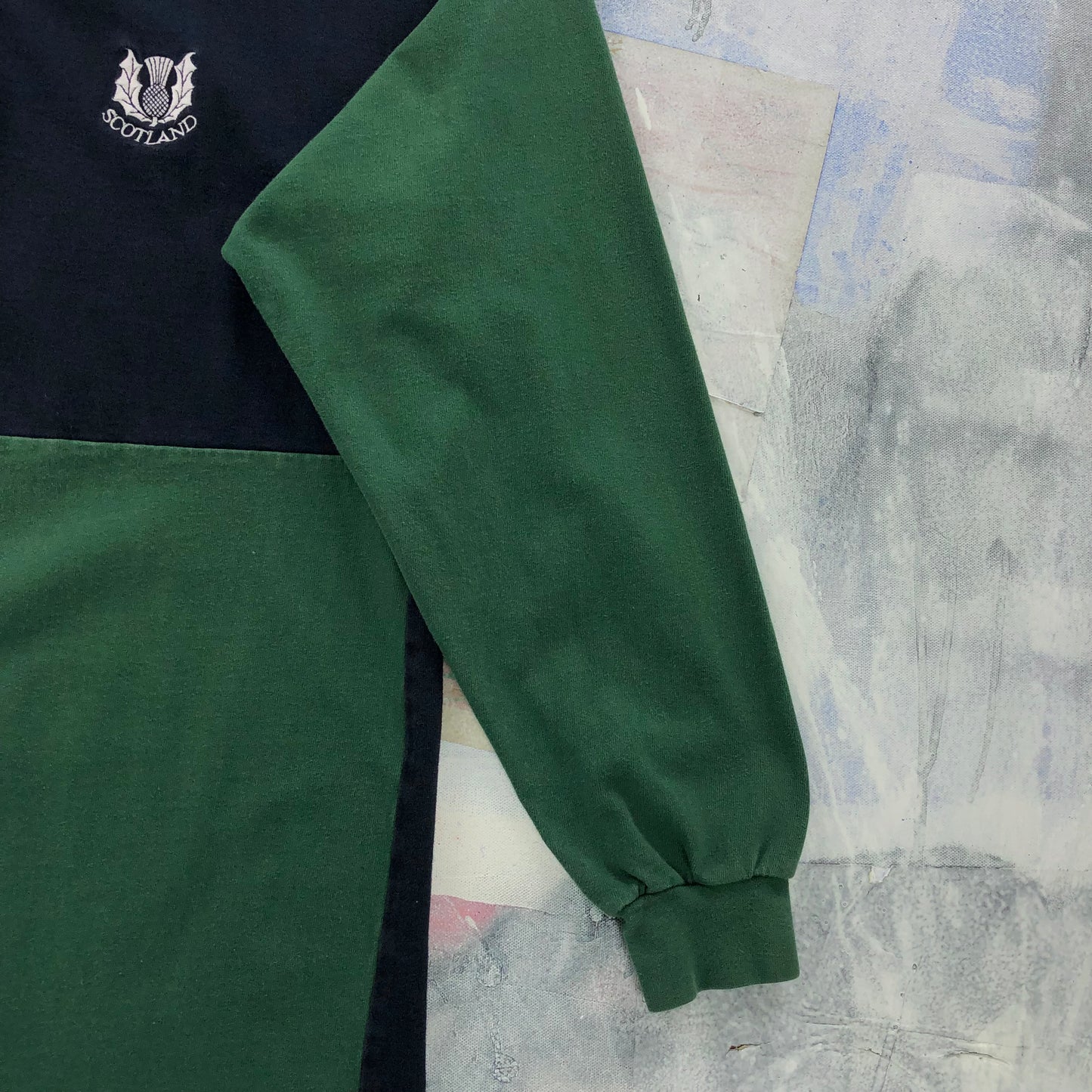 Vintage Scotland Rugby Long Sleeve Polo Shirt XL