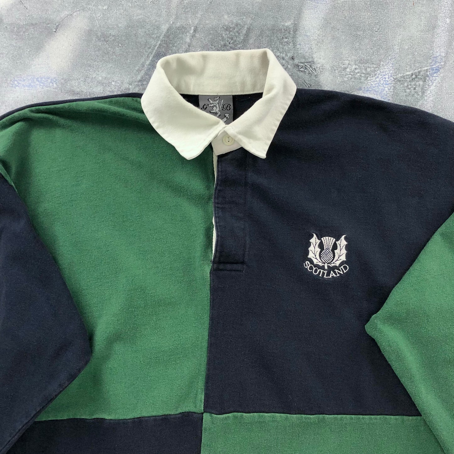 Vintage Scotland Rugby Long Sleeve Polo Shirt XL