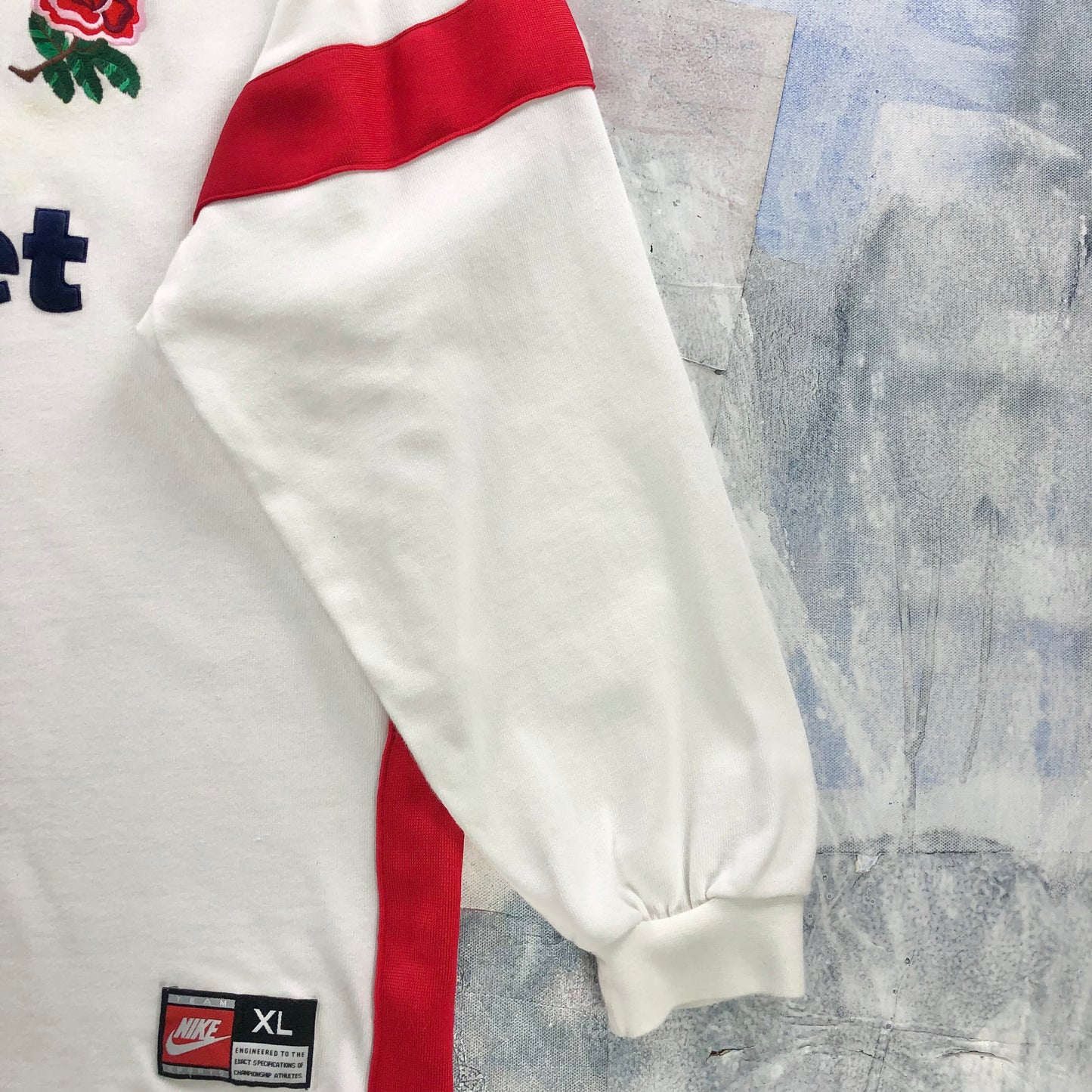 Vintage 90s Nike England Rugby Long Sleeve Polo Shirt XL