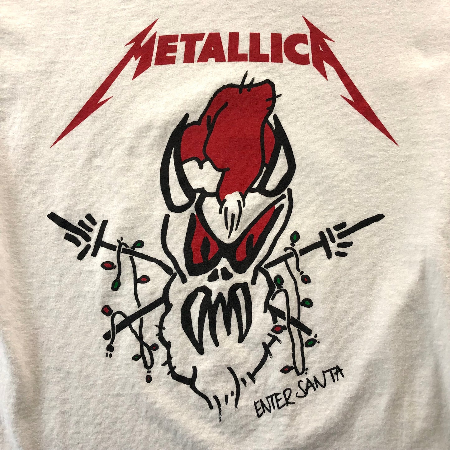 Vintage Metallica Enter Santa Rock T Shirt M