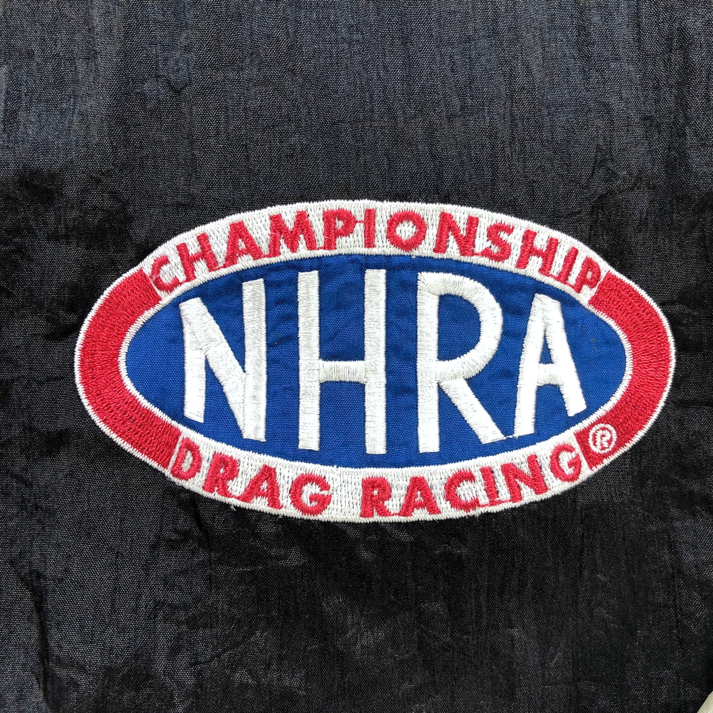 Vintage Delong NHRA Drag Racing Championship Full Zip Windbreaker Jacket L