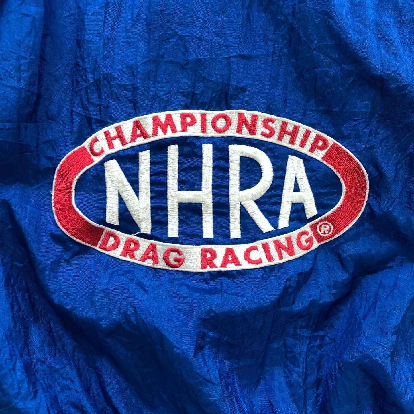Vintage Delong NHRA Drag Racing Championship Full Zip Windbreaker Jacket L