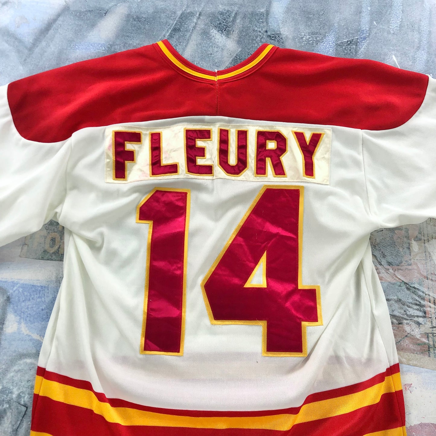 Vintage CCM NHL Calgary Flames Theoren Fleury 14 Jersey M