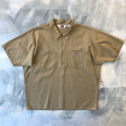 Vintage USA Ben Davis Quarter Zip Workwear Shirt XL