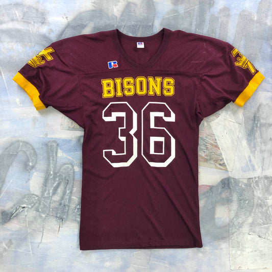 Vintage 90s USA Lutheran Collegiate Bible Institute Bisons Football 36 Jersey L