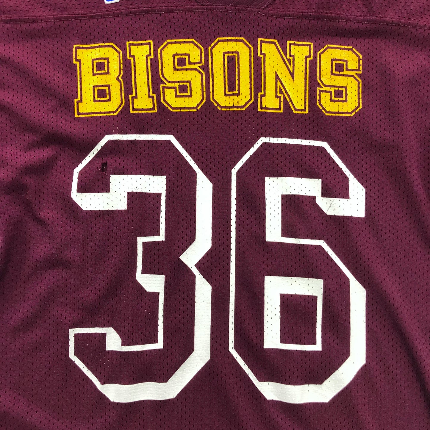 Vintage 90s USA Lutheran Collegiate Bible Institute Bisons Football 36 Jersey L