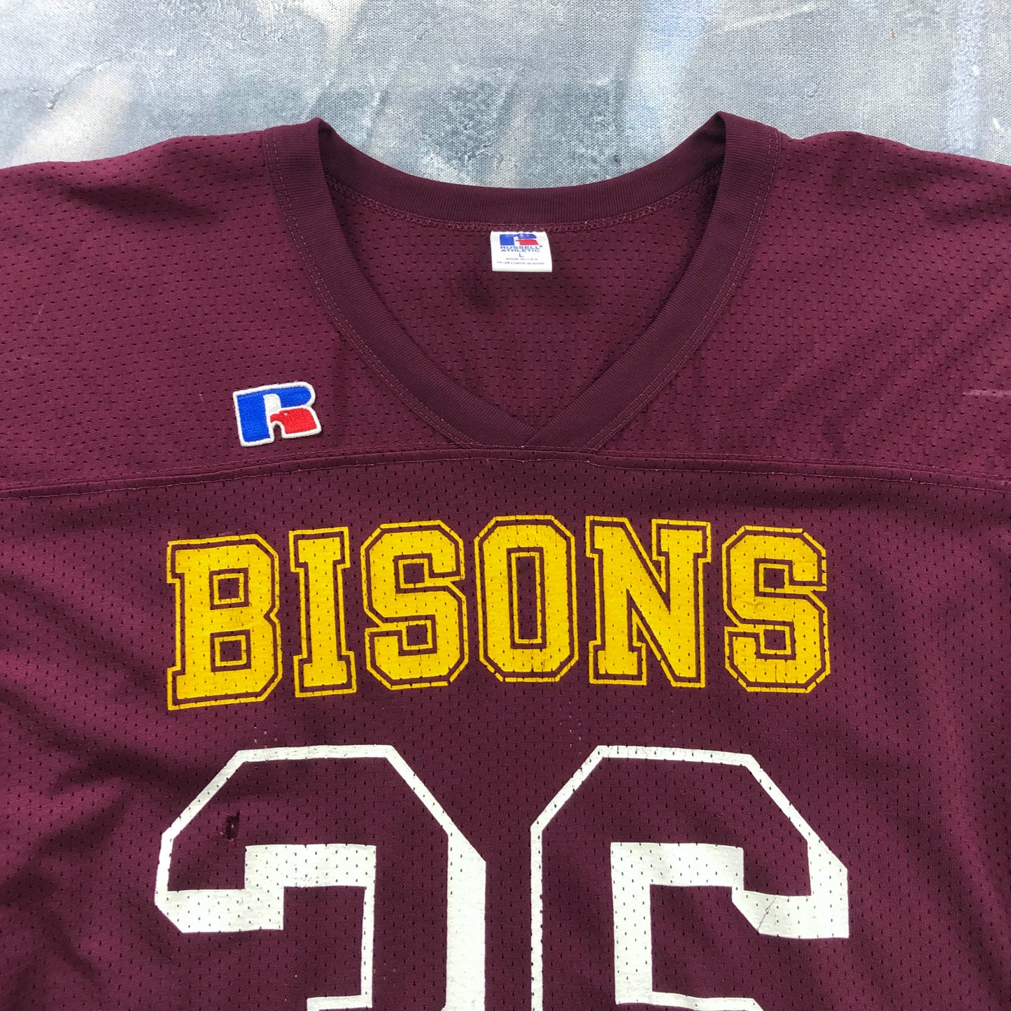 Vintage 90s USA Lutheran Collegiate Bible Institute Bisons Football 36 Jersey L