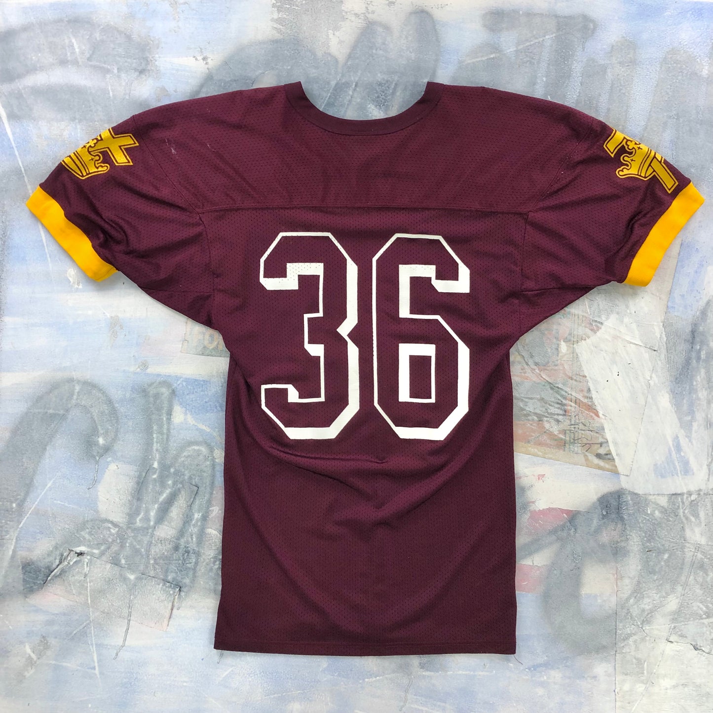 Vintage 90s USA Lutheran Collegiate Bible Institute Bisons Football 36 Jersey L