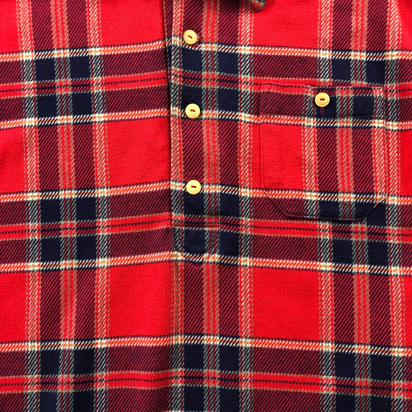 Polo Ralph Lauren Made in USA Quarter Button Rugby Plaid Shirt M
