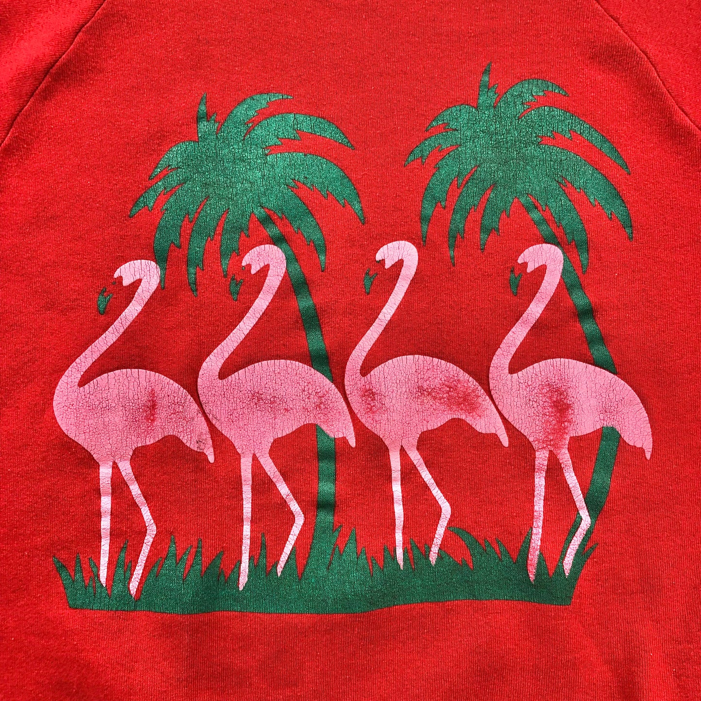 Vintage 90s USA Flamingos Crewneck Sweatshirt L