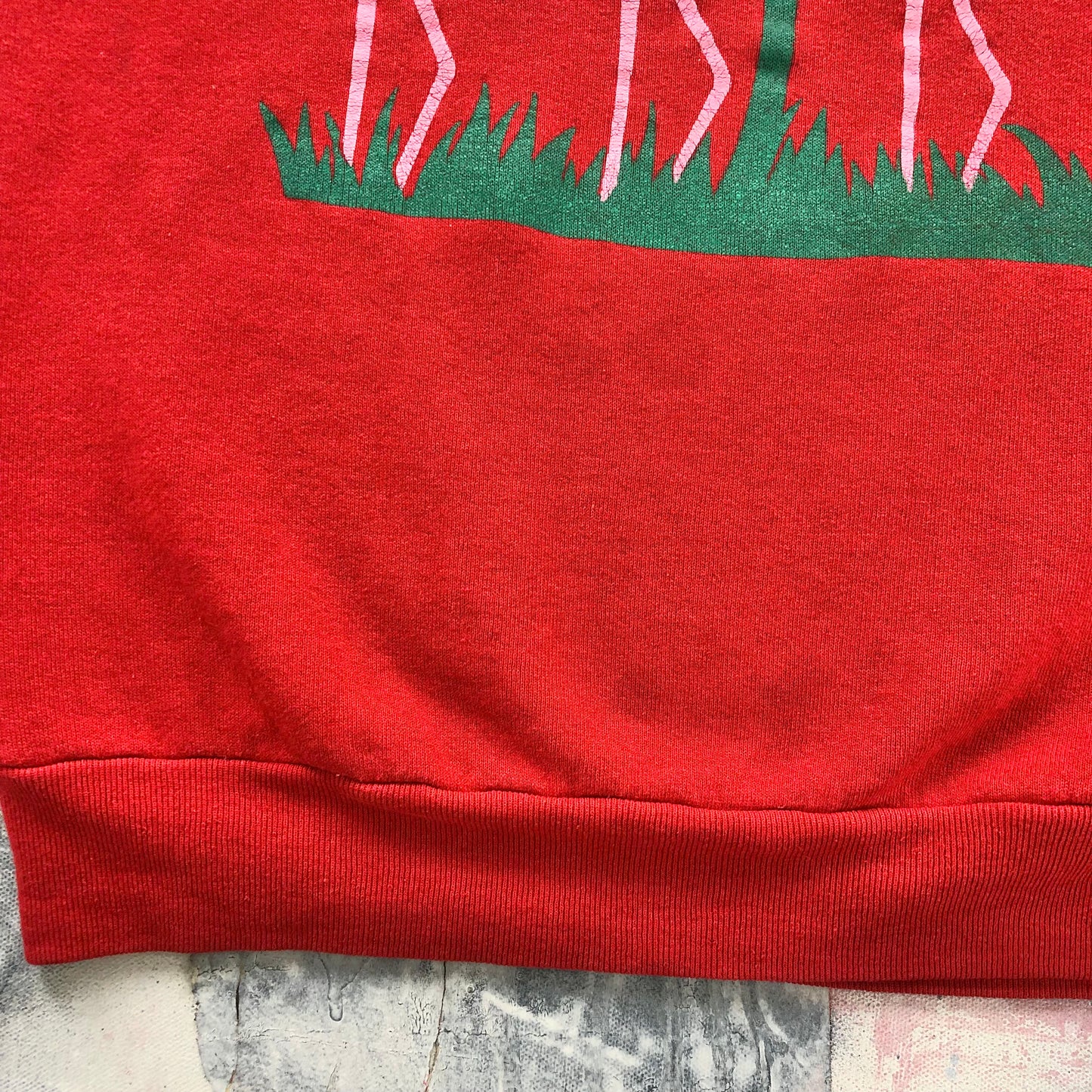 Vintage 90s USA Flamingos Crewneck Sweatshirt L