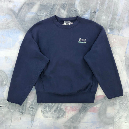 Vintage USA Lee Microsoft Embroided Crewneck Sweatshirt M