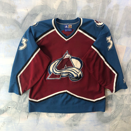 Vintage Starter NHL Colorado Avalanche Patrick Roy 33 Jersey XL