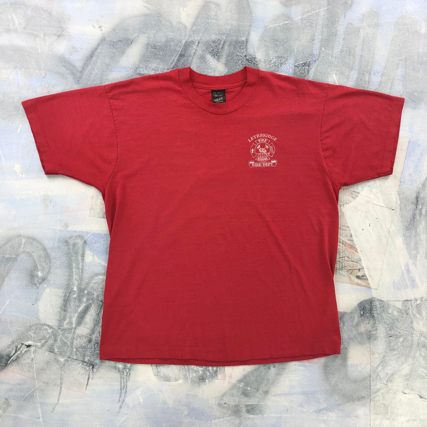 Vintage 90s Lethbridge Alberta Fire Department T Shirt XL