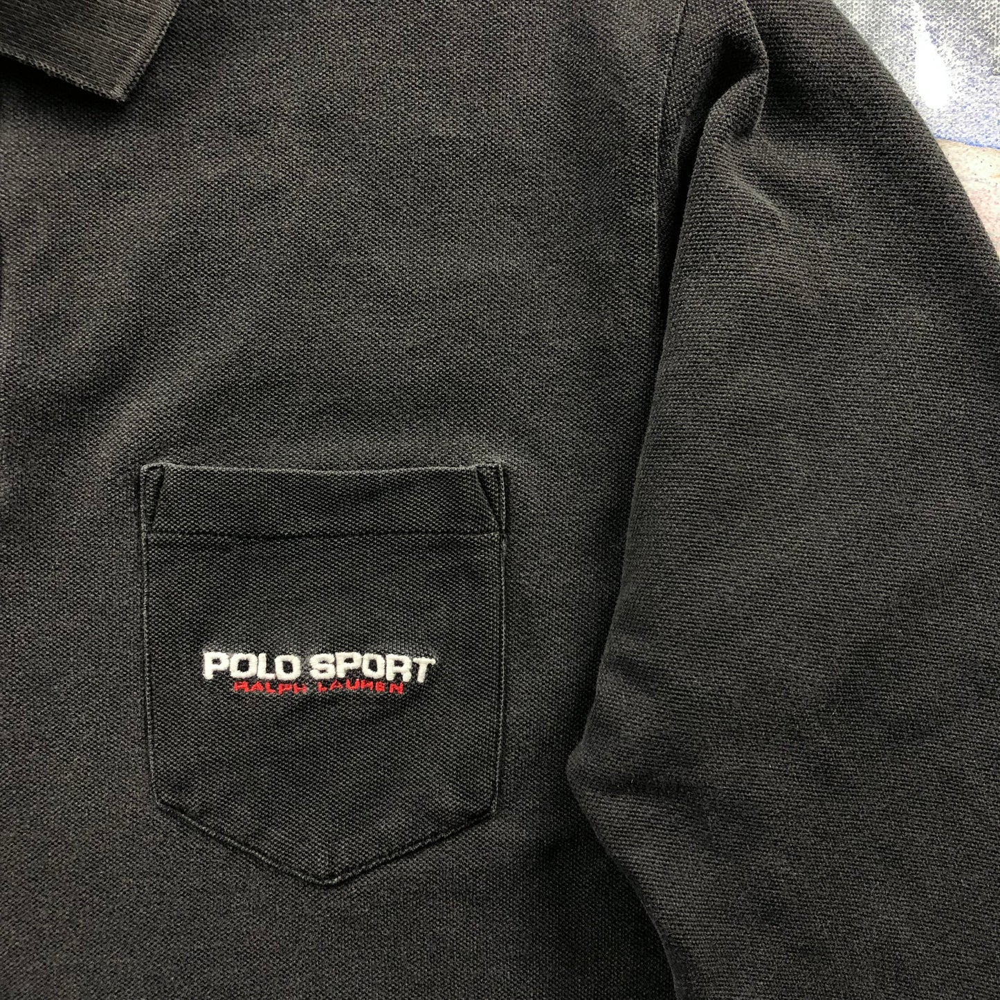 Vintage Polo Sport Long Sleeve Polo Chest Pocket Shirt M