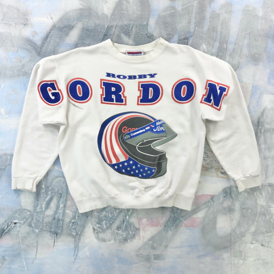 Vintage 90s USA Robby Gordon Nascar Crewneck Sweatshirt L