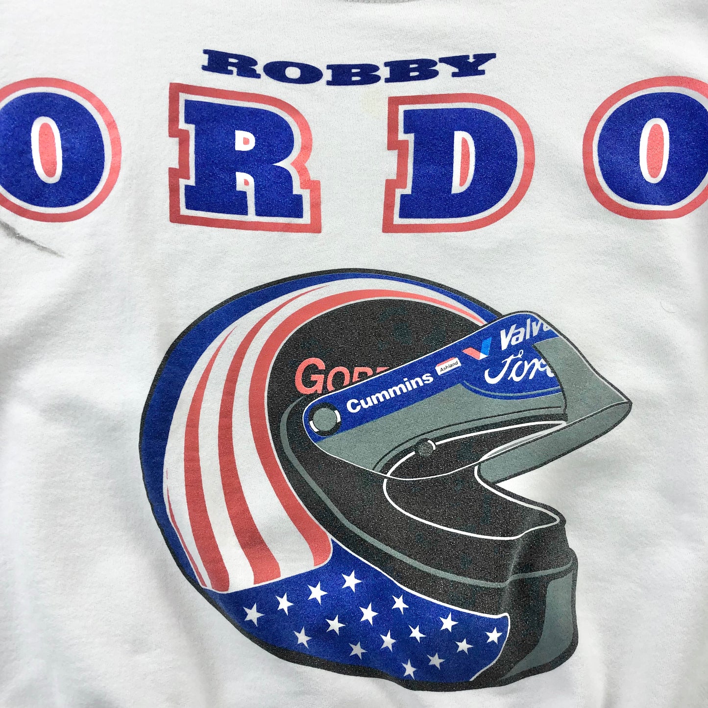 Vintage 90s USA Robby Gordon Nascar Crewneck Sweatshirt L