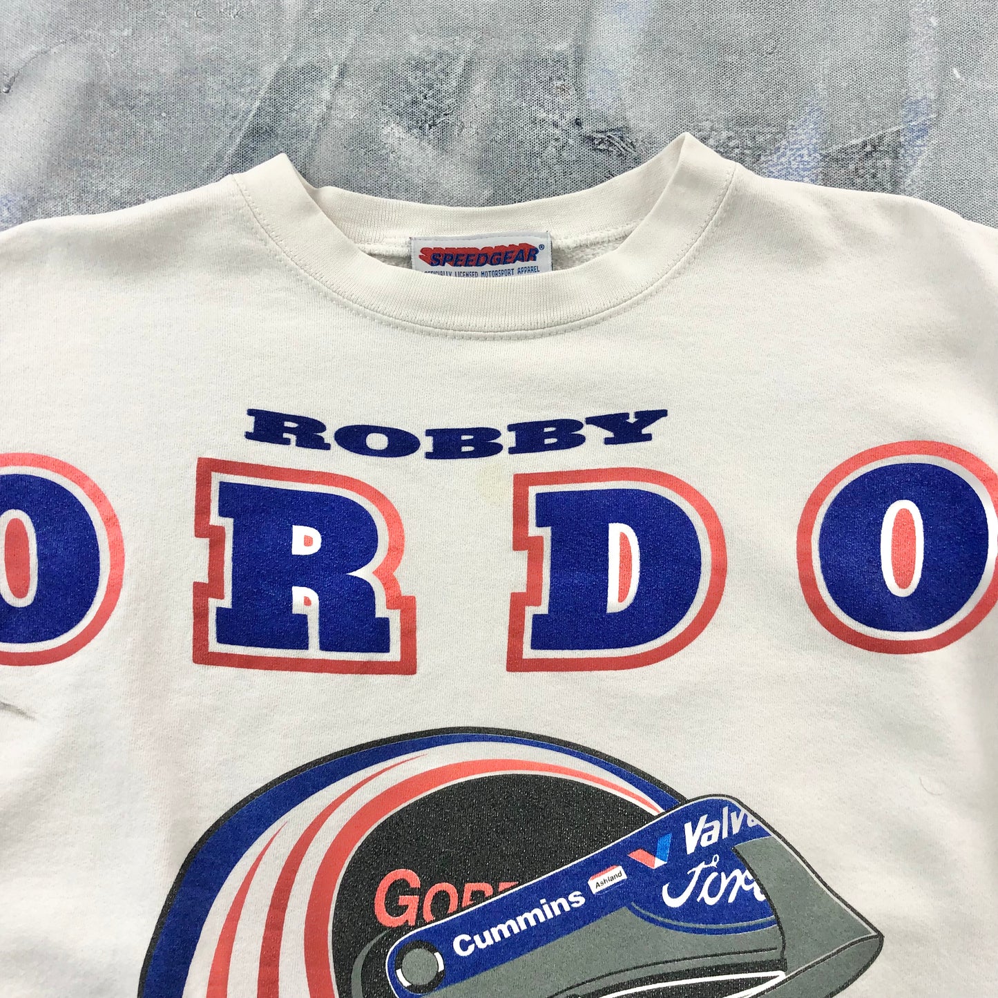 Vintage 90s USA Robby Gordon Nascar Crewneck Sweatshirt L