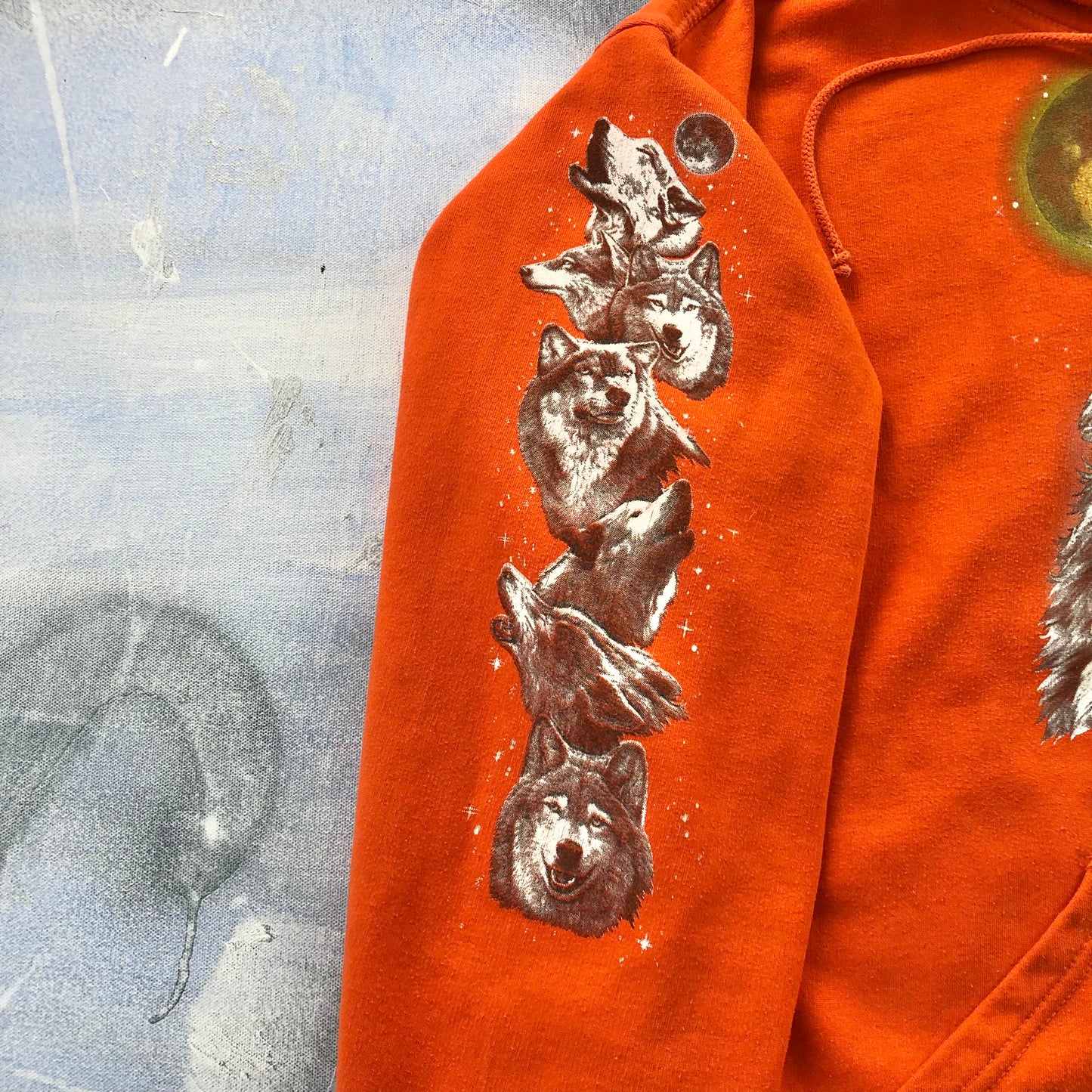 Vintage Wolf Pack Lobos Hoodie Sweatshirt L
