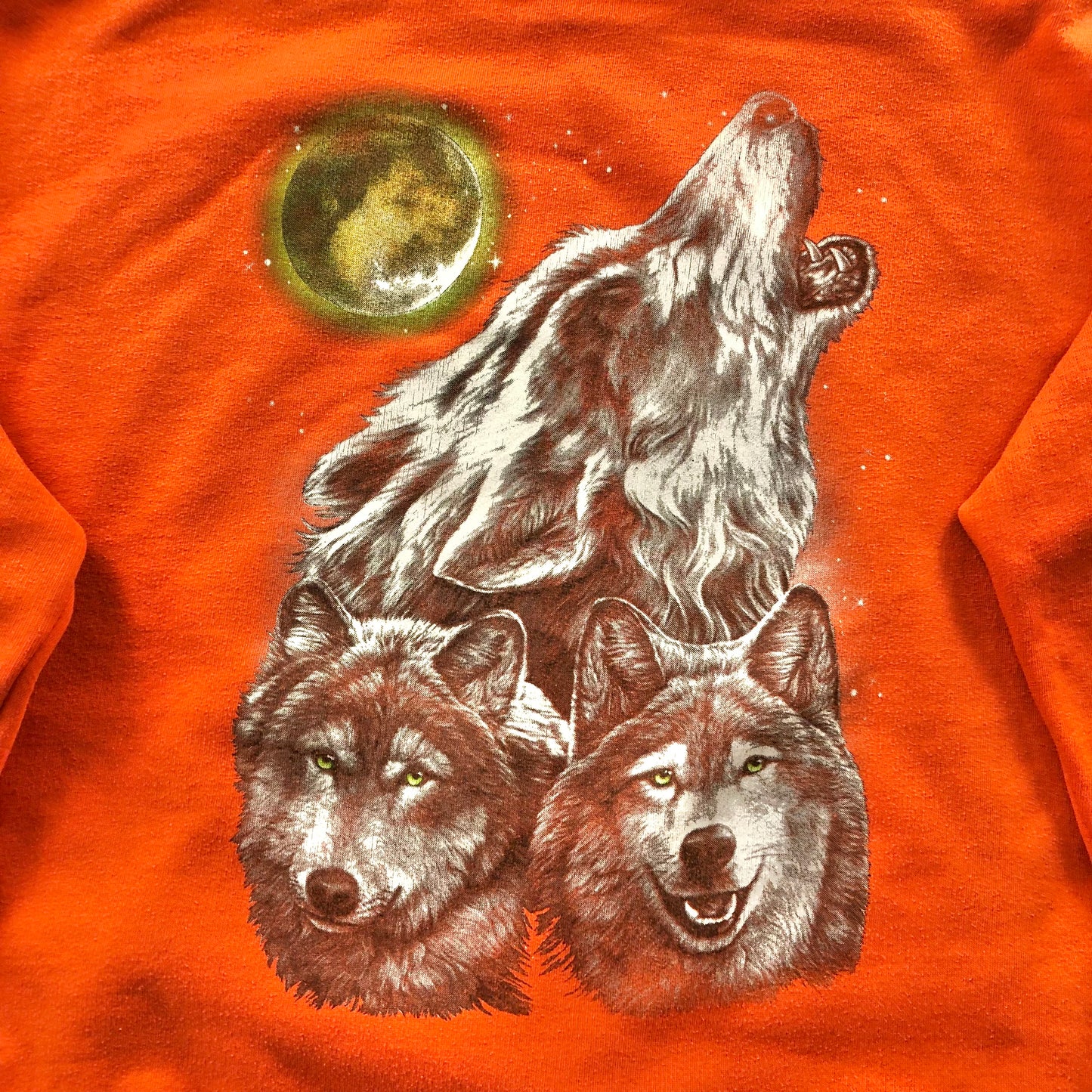 Vintage Wolf Pack Lobos Hoodie Sweatshirt L