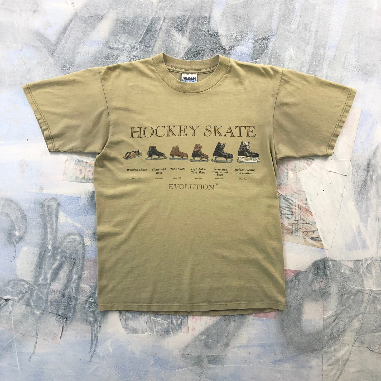 Vintage USA Hockey Skate Evolution T Shirt M