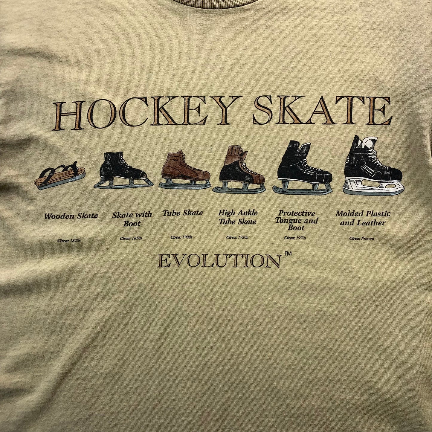 Vintage USA Hockey Skate Evolution T Shirt M