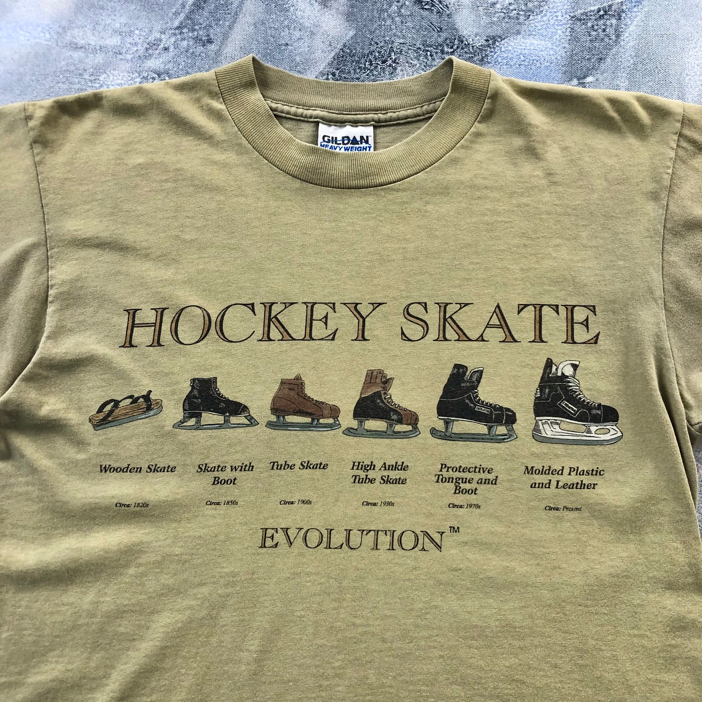 Vintage USA Hockey Skate Evolution T Shirt M