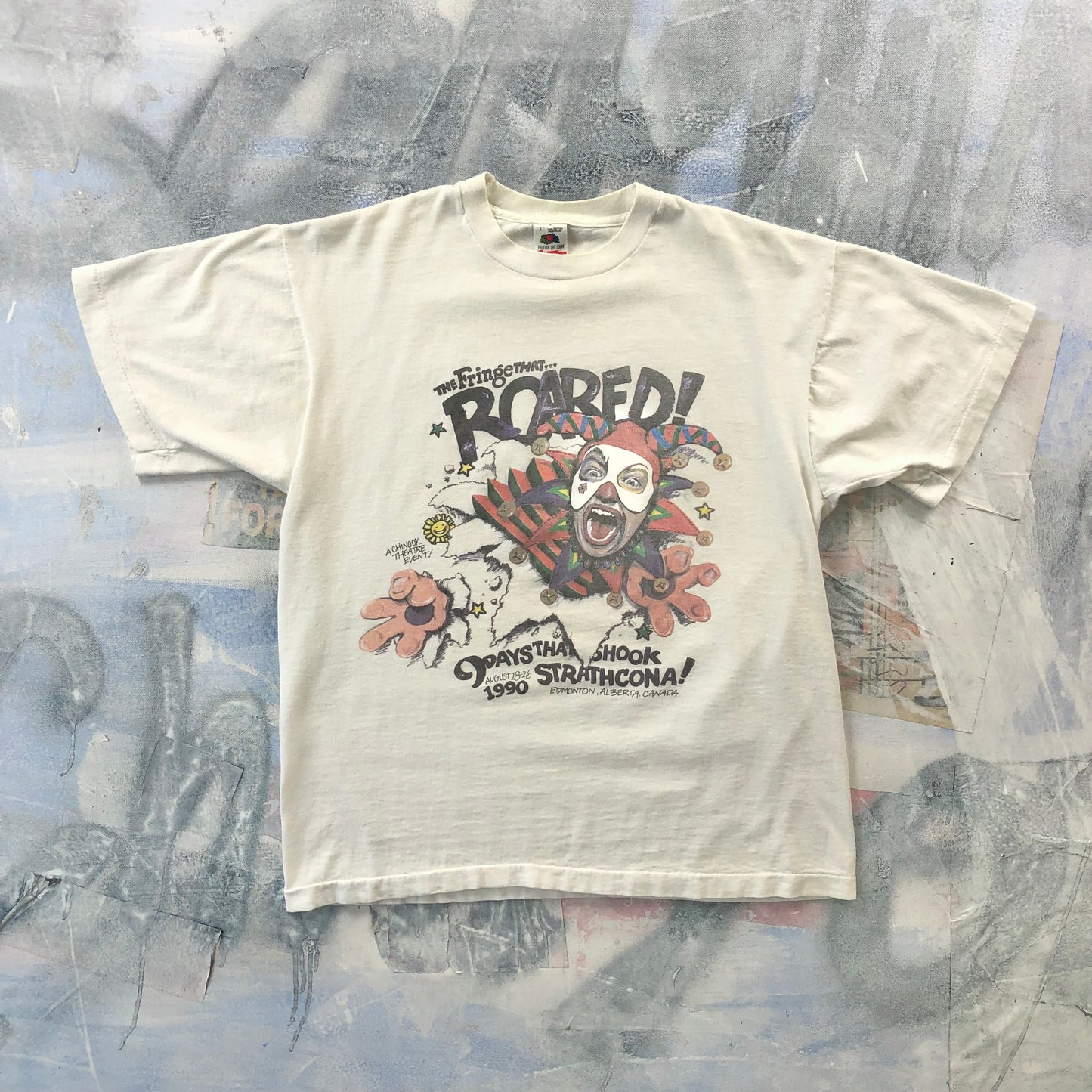 Vintage 90s USA The Fringe That Roared Theatre T Shirt L