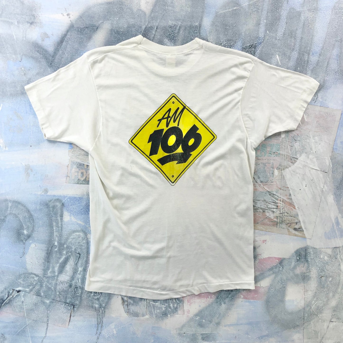 Vintage 90s 106 AM Radio Station Single Stitch T Shirt L