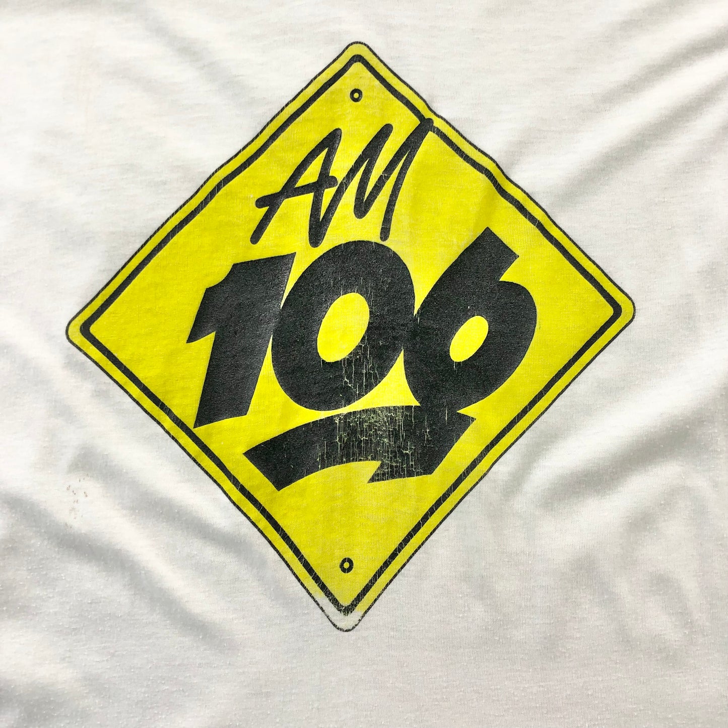 Vintage 90s 106 AM Radio Station Single Stitch T Shirt L
