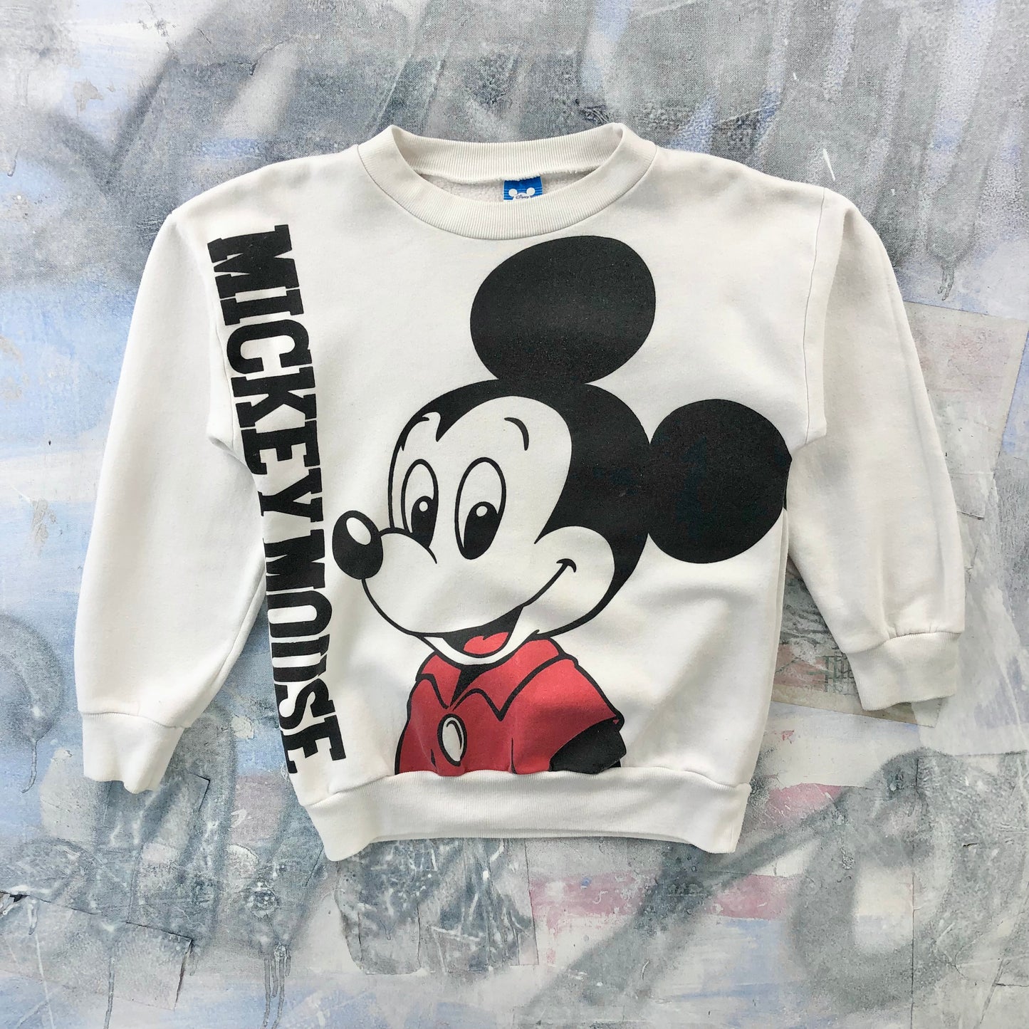 Vintage 80s USA Disney Mickey Mouse AOP Crewneck Sweatshirt S