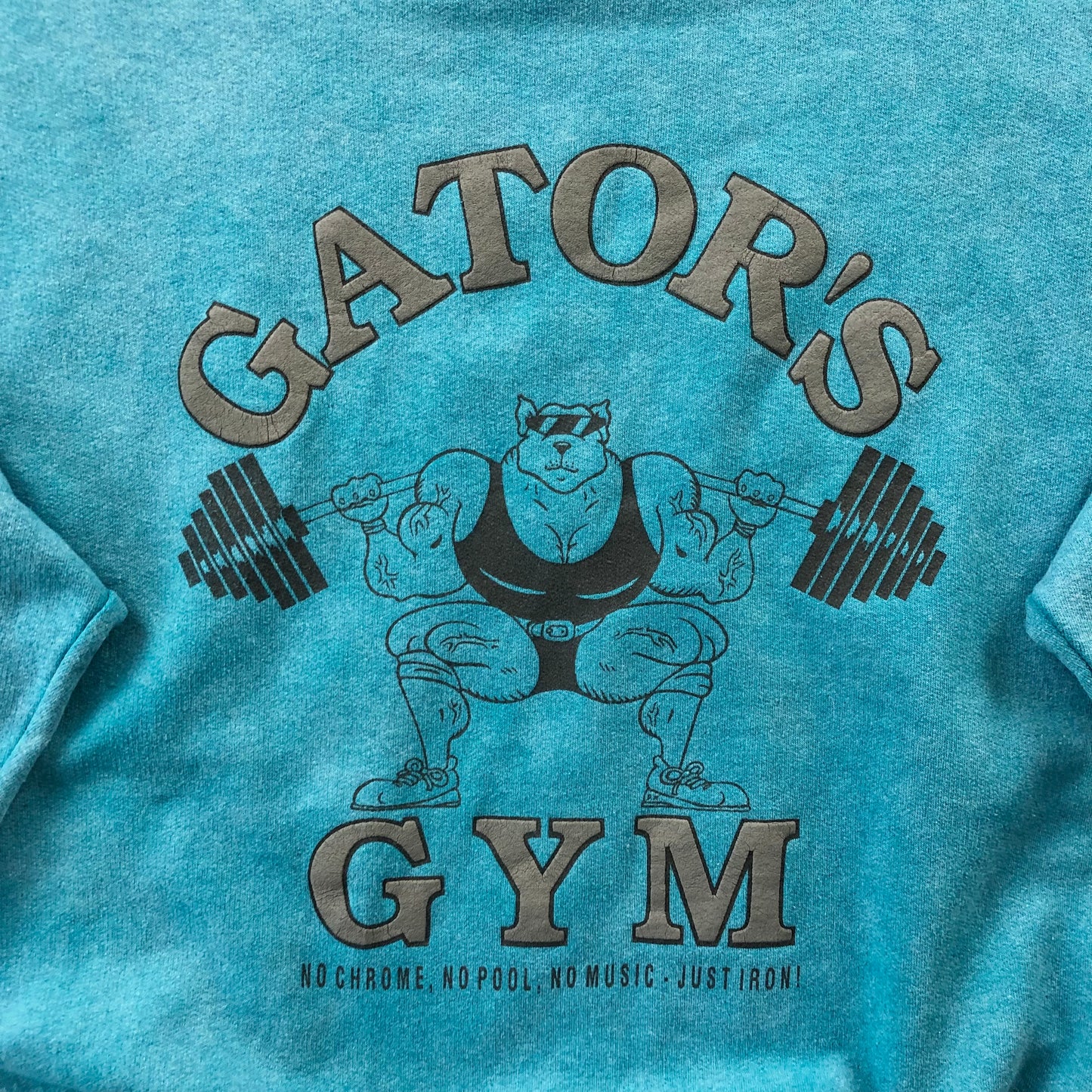 Vintage USA Gators Gym Bodybuilding Gear Crewneck Sweatshirt L