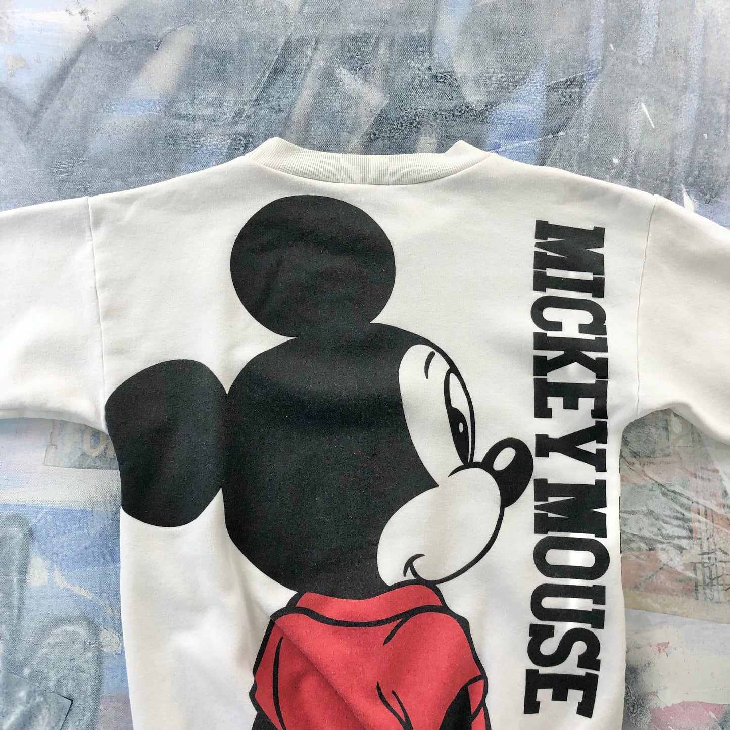 Vintage 80s USA Disney Mickey Mouse AOP Crewneck Sweatshirt S