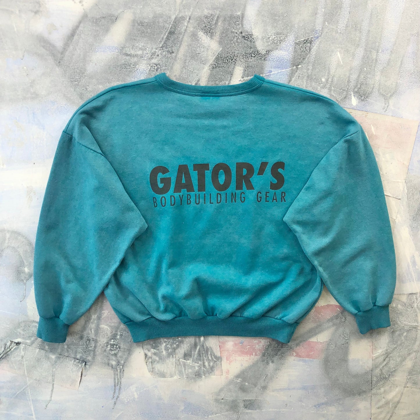 Vintage USA Gators Gym Bodybuilding Gear Crewneck Sweatshirt L