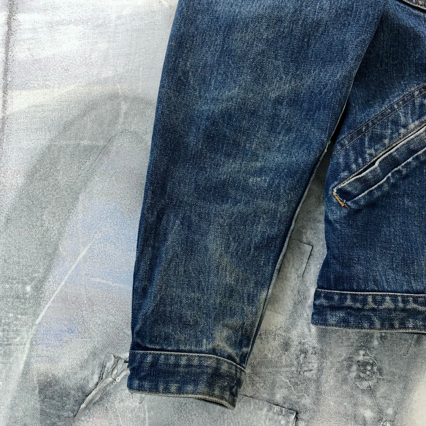 Vintage 90s Three Bars Zip Button Denim Jacket XXL
