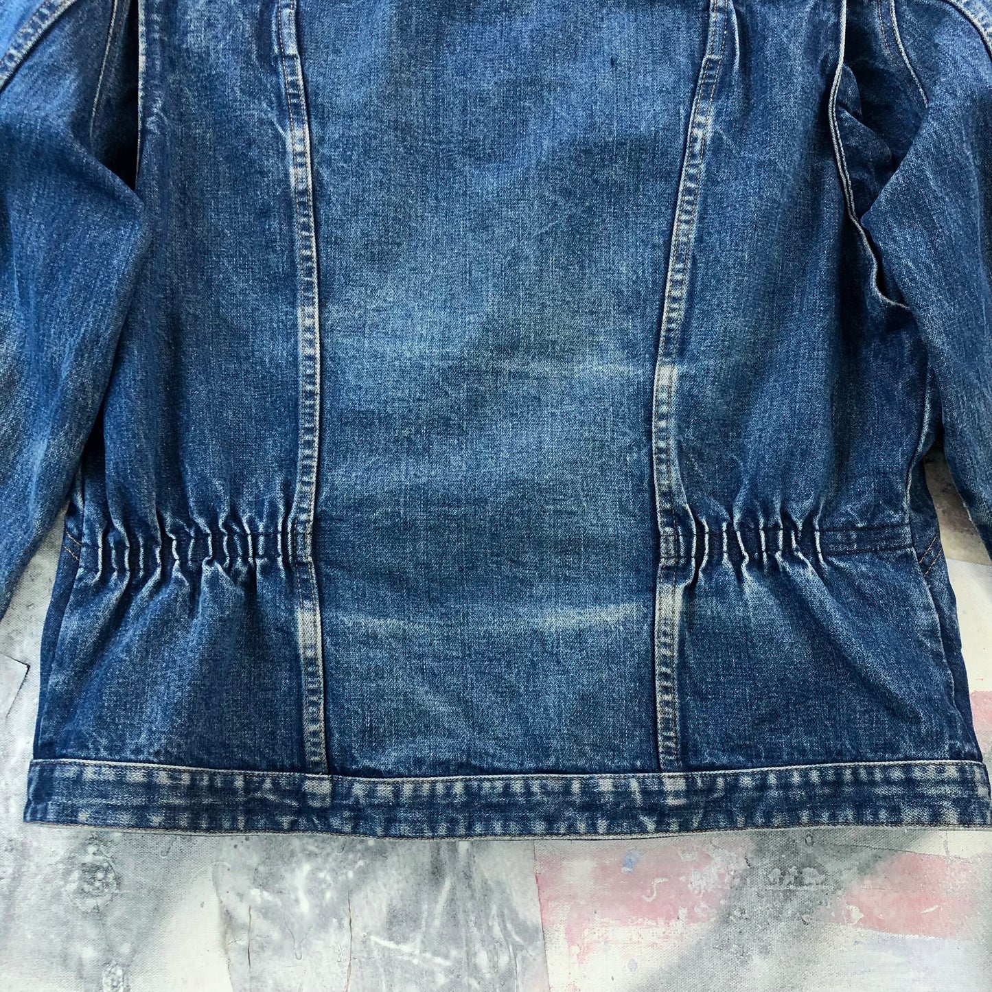 Vintage 90s Three Bars Zip Button Denim Jacket XXL