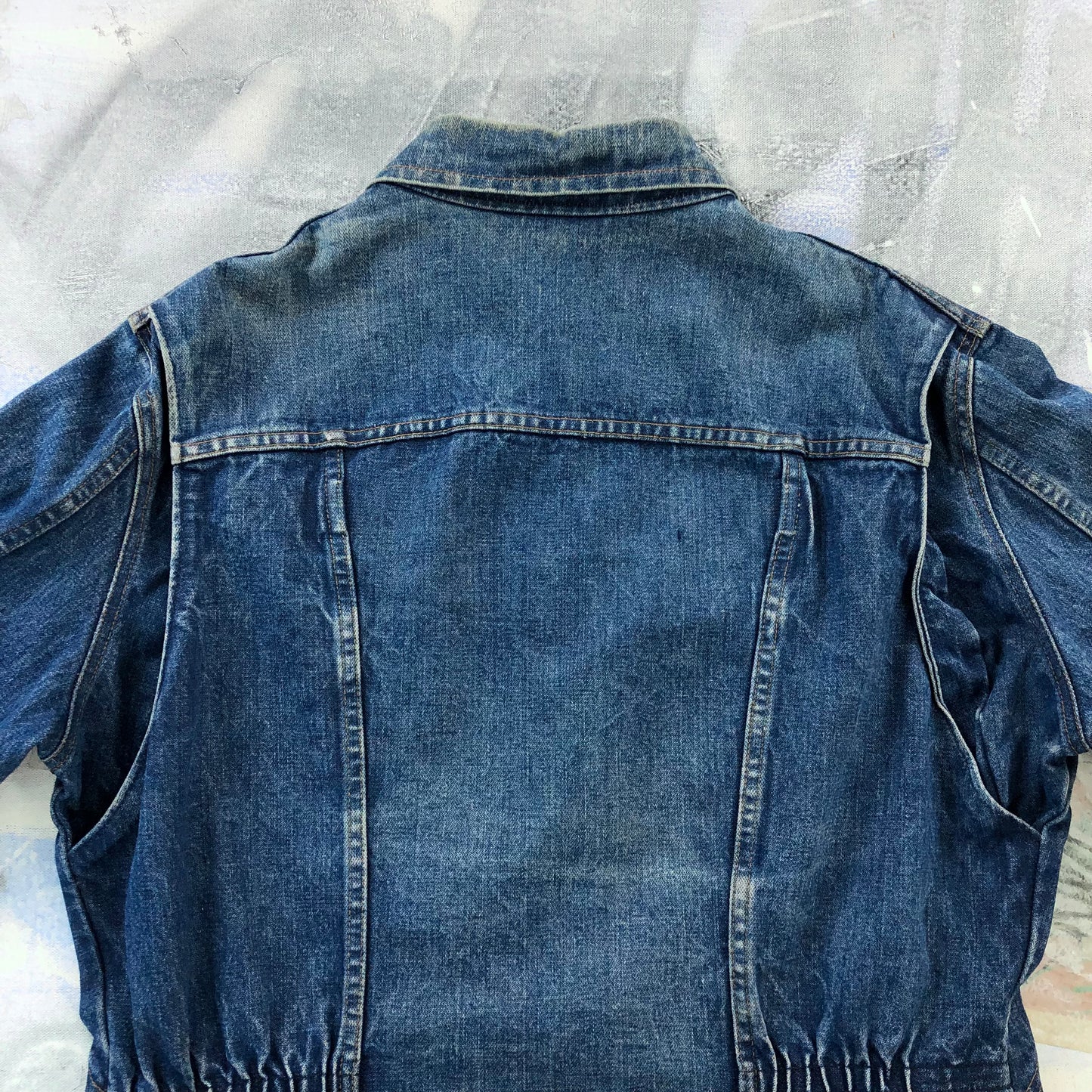 Vintage 90s Three Bars Zip Button Denim Jacket XXL