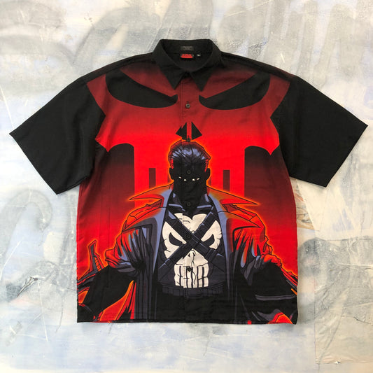 Vintage The Punisher AOP Button Shirt XL