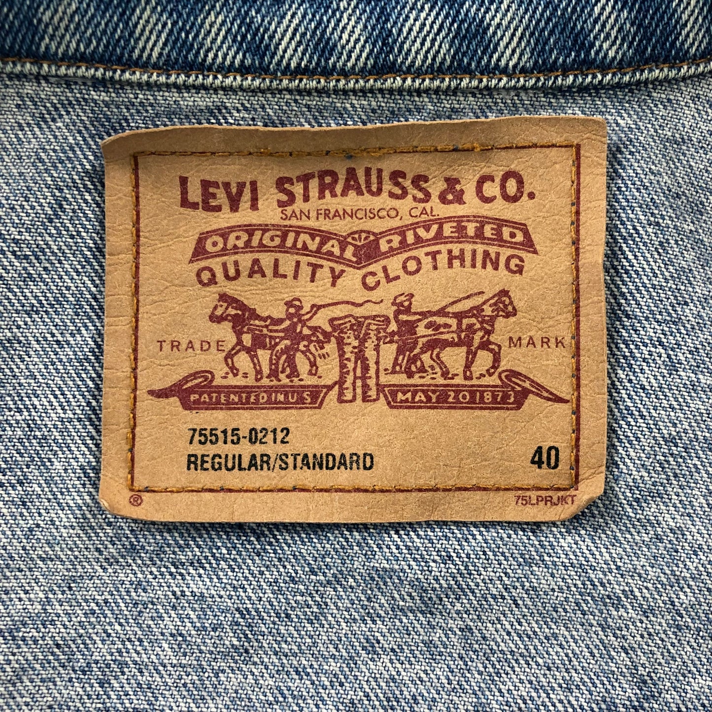 Vintage Levis Orange Tab Button Denim Jacket M