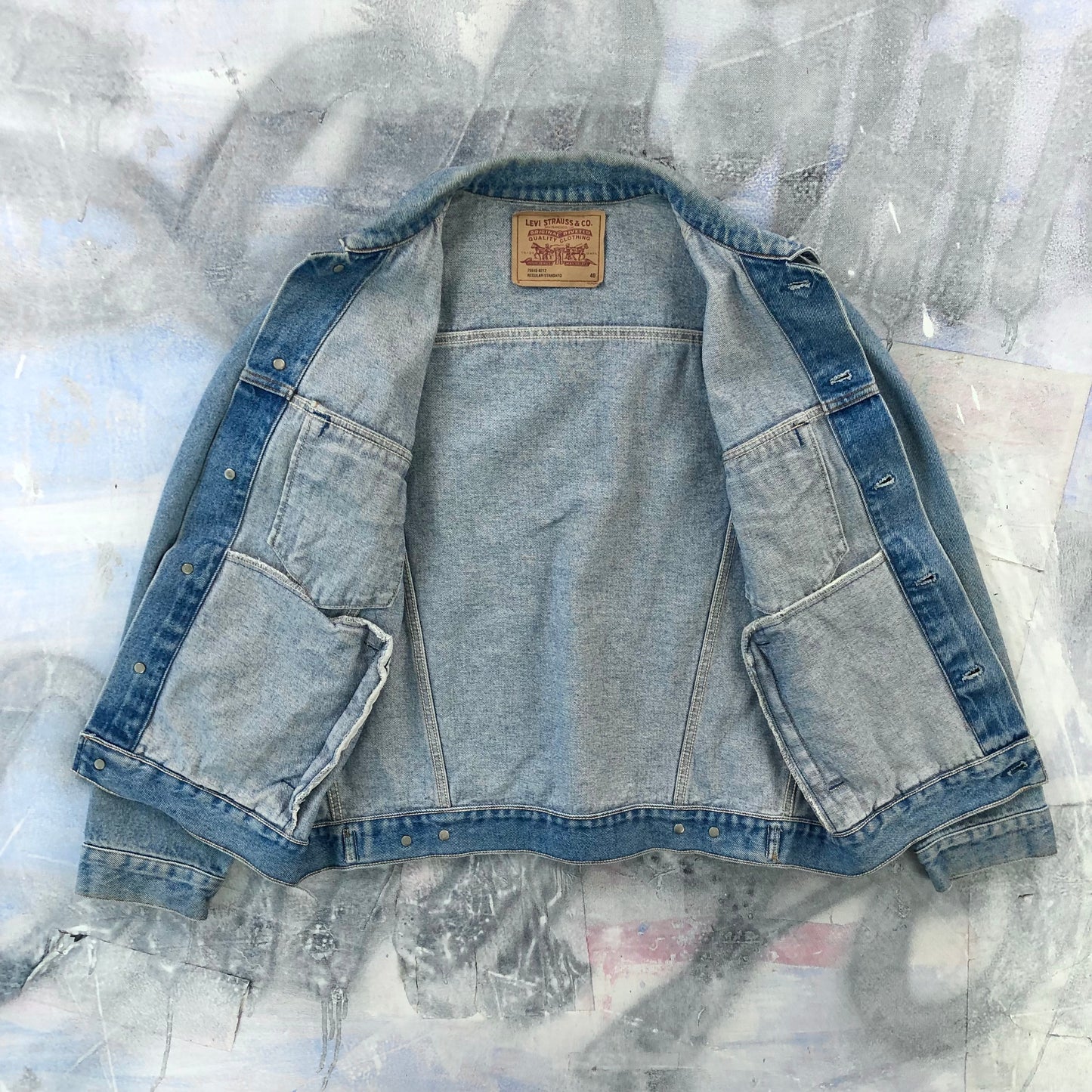 Vintage Levis Orange Tab Button Denim Jacket M
