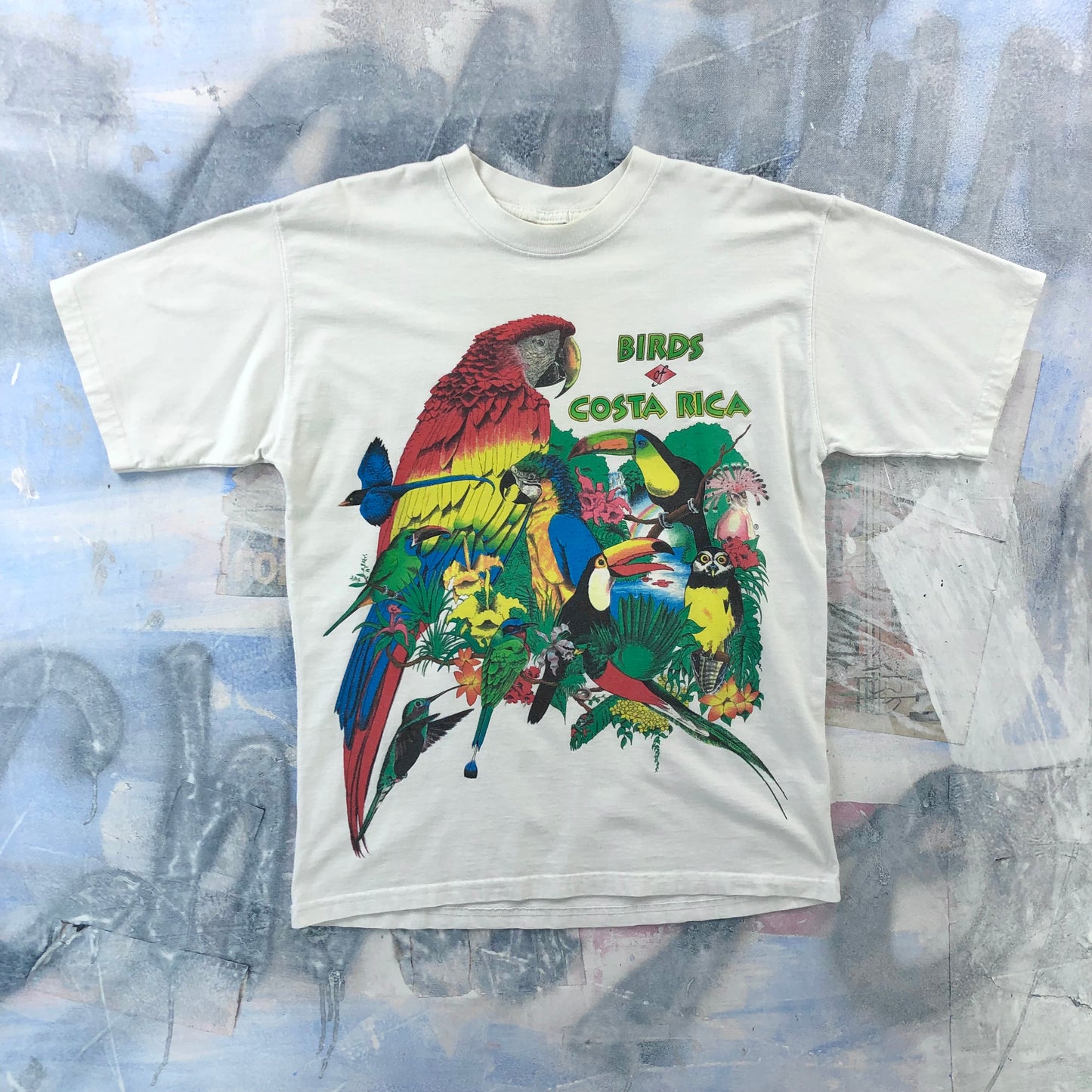 Vintage Birds Of Costa Rica T Shirt L