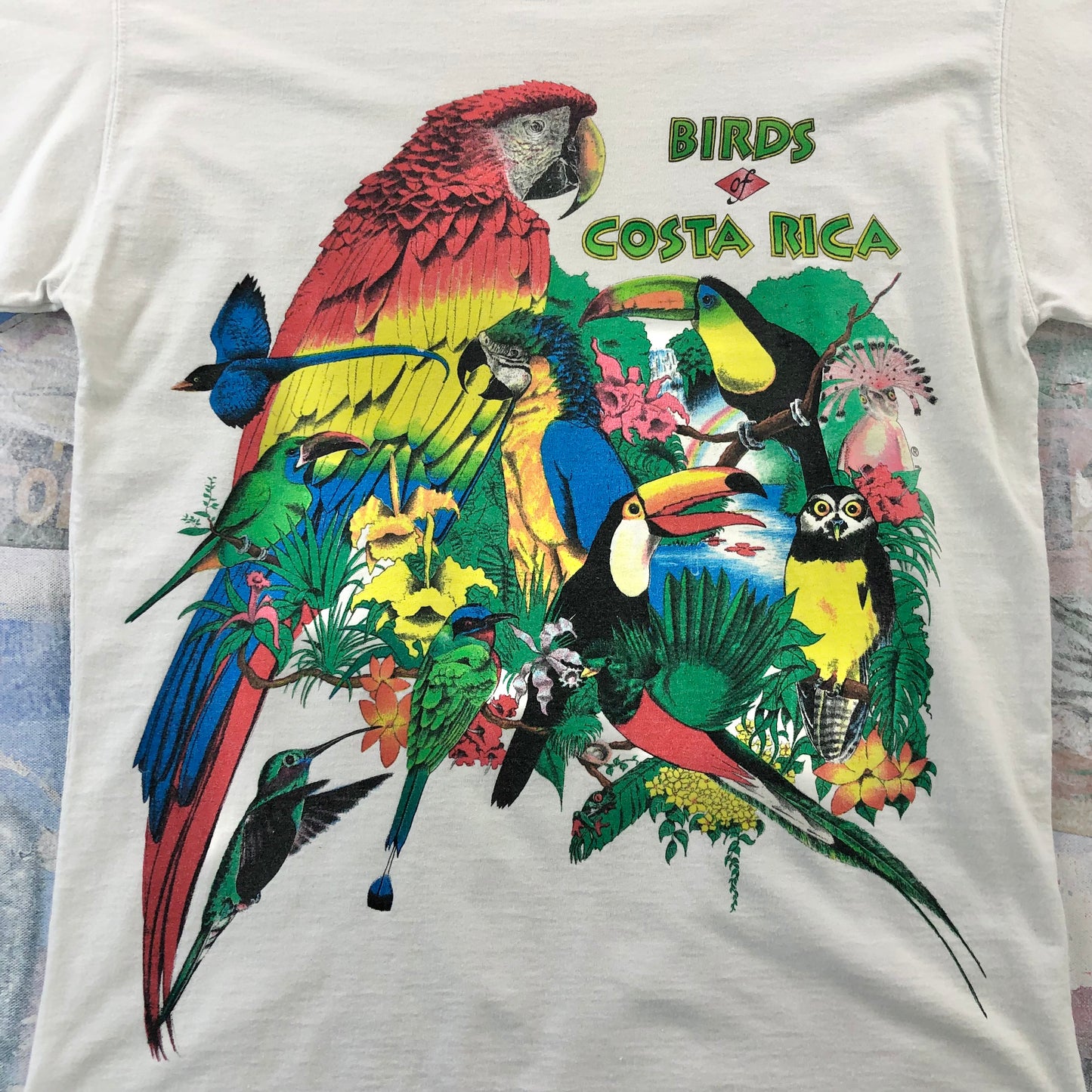 Vintage Birds Of Costa Rica T Shirt L