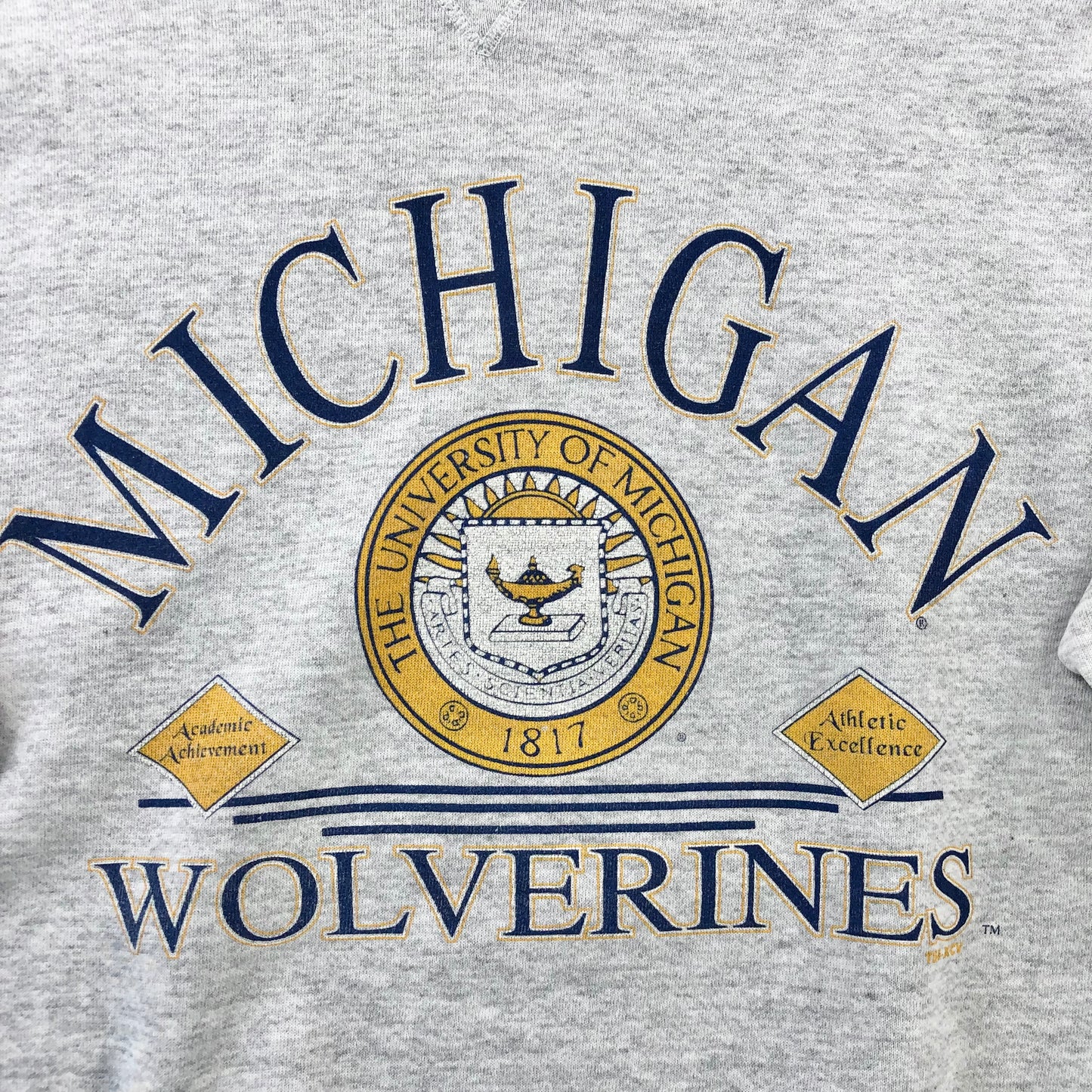 Vintage 90s USA The University Of Michigan Wolverines Crewneck Sweatshirt L