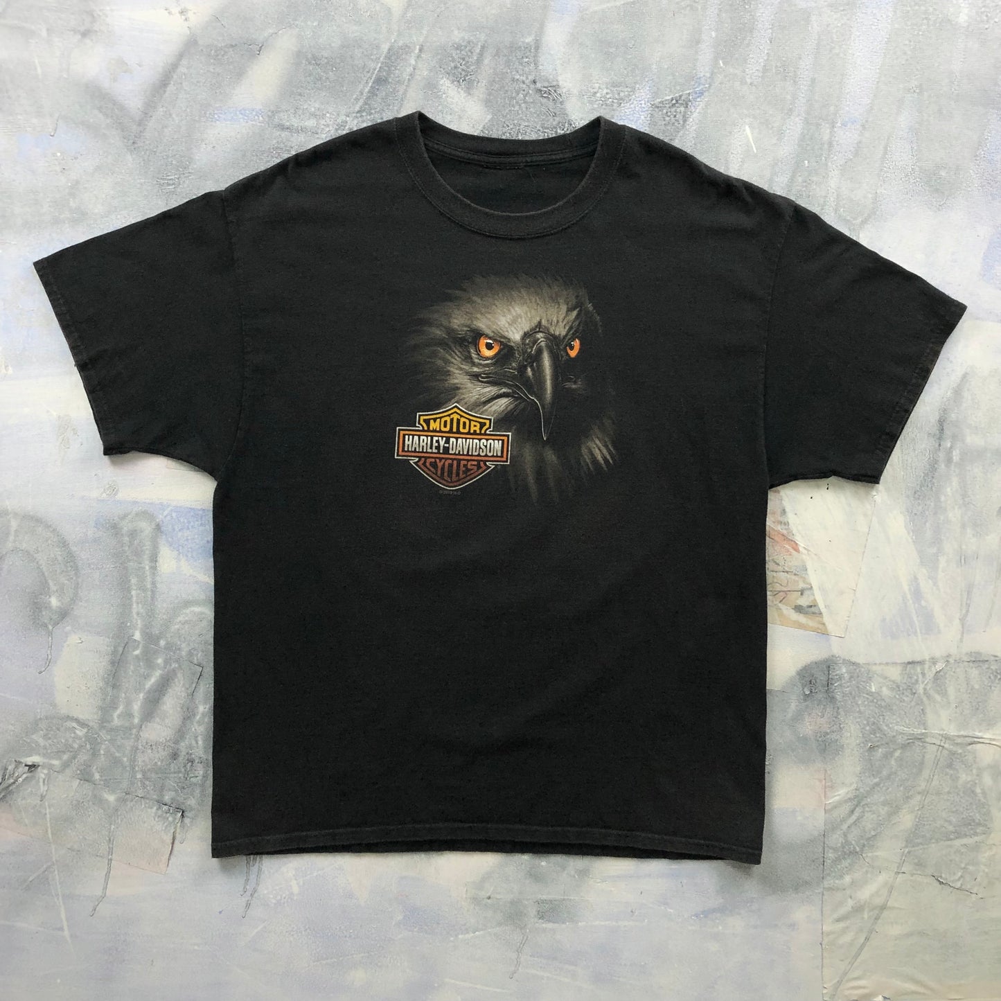 Vintage Harley Davidson Motorcycles Beartooth Pass Red Lodge Montana Eagle T Shirt XL