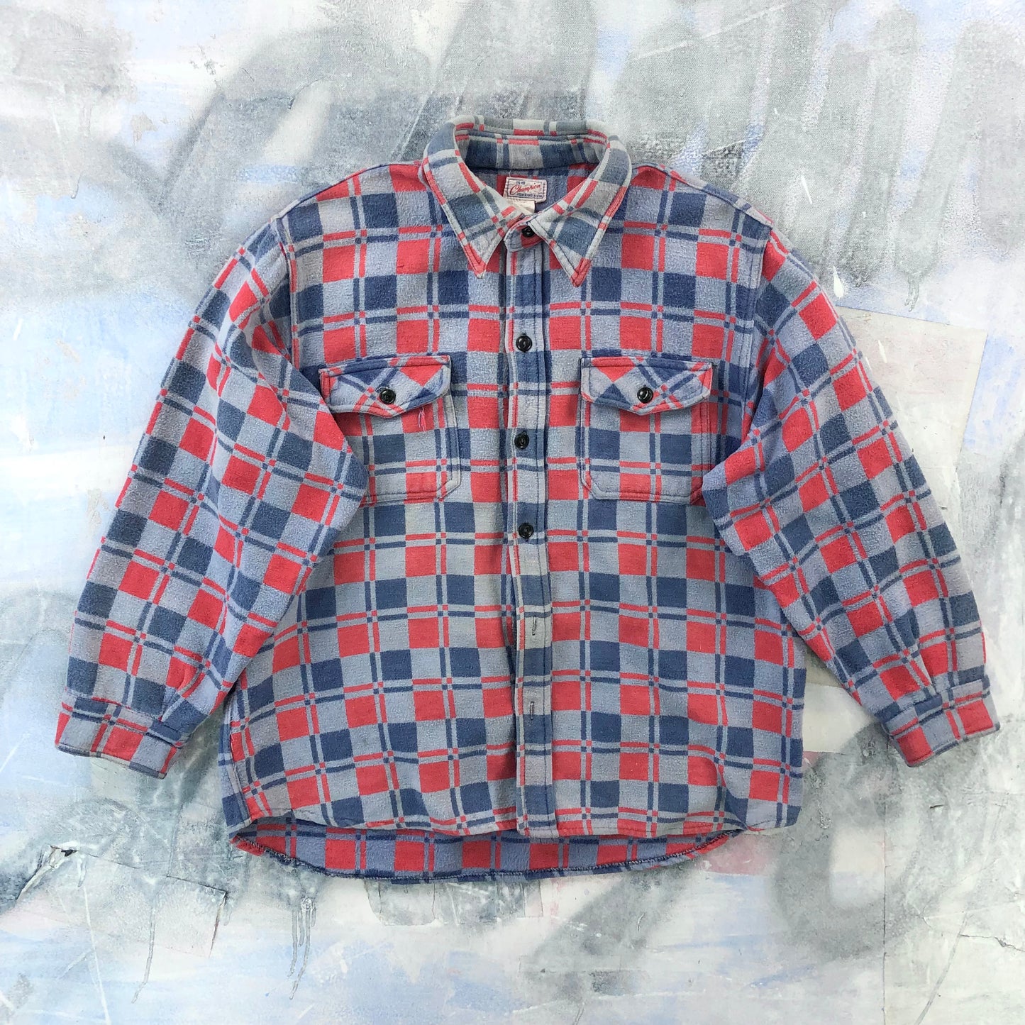 Vintage 60s Champion Button Flannel Shirt XL