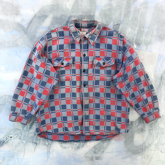 Vintage 60s Champion Button Flannel Shirt XL