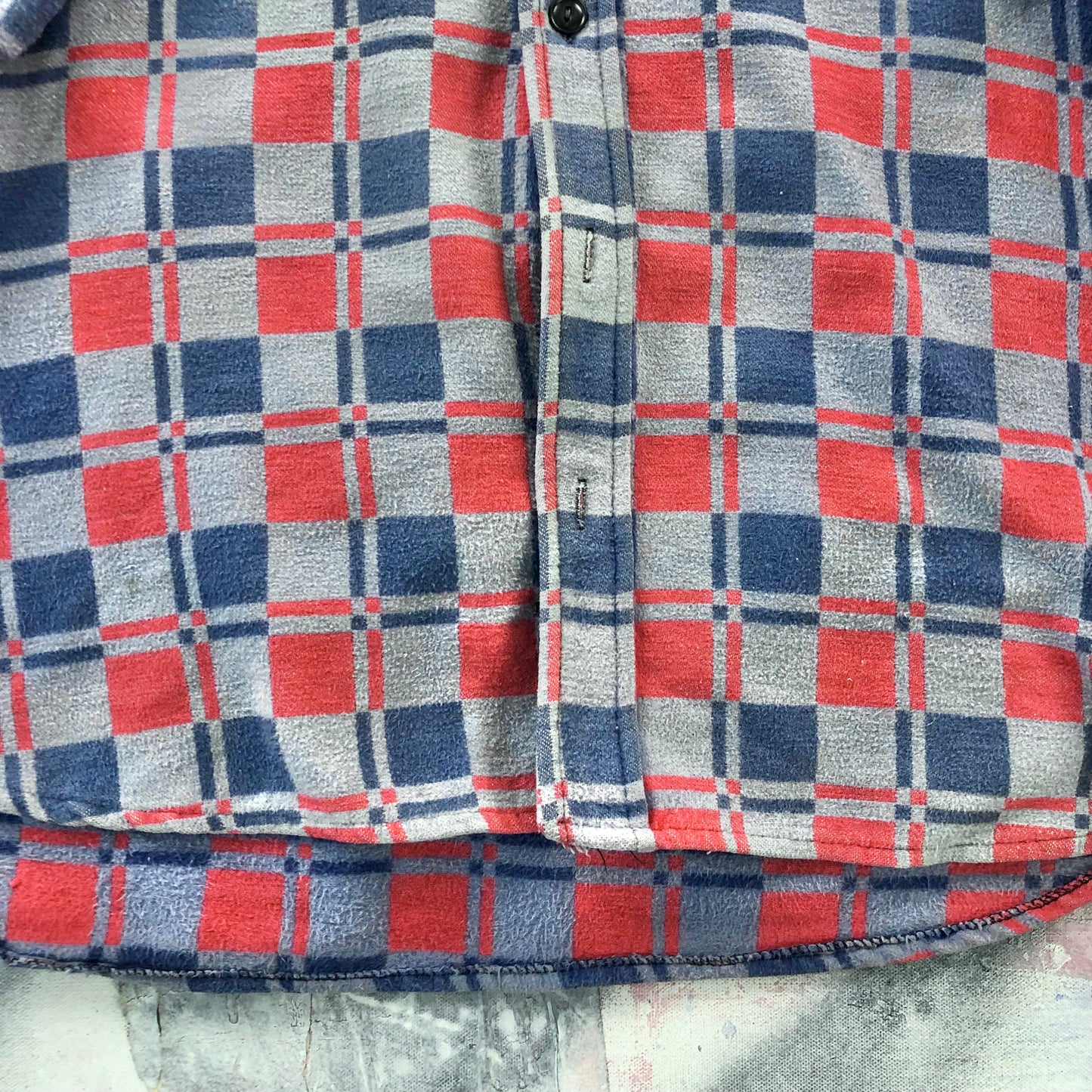 Vintage 60s Champion Button Flannel Shirt XL