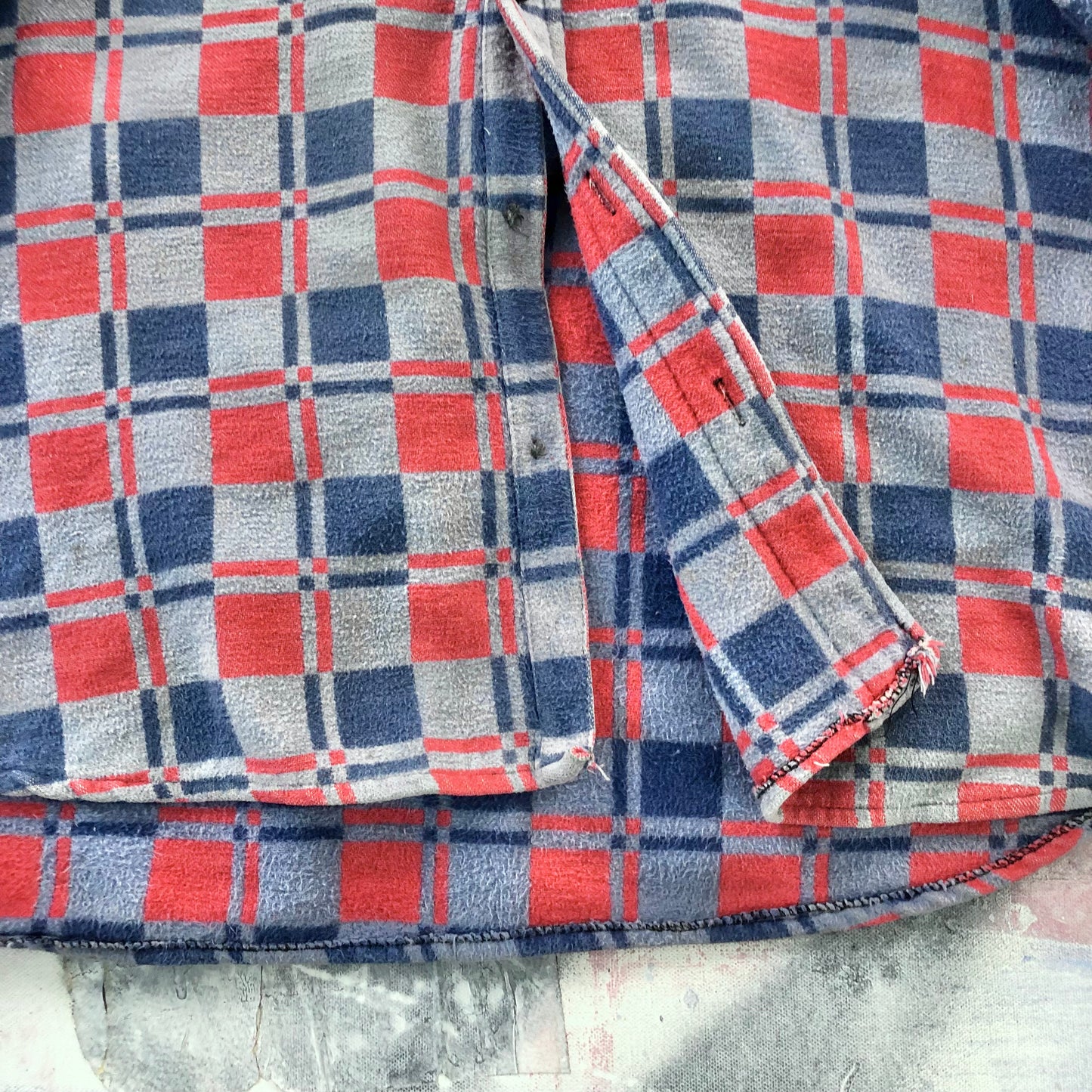 Vintage 60s Champion Button Flannel Shirt XL