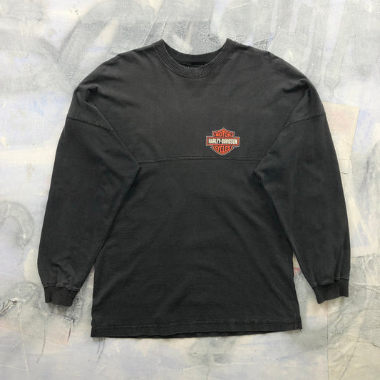 Vintage Harley Davidson Motorcycles Canadian Rockies Long Sleeve Heavyweight Shirt L